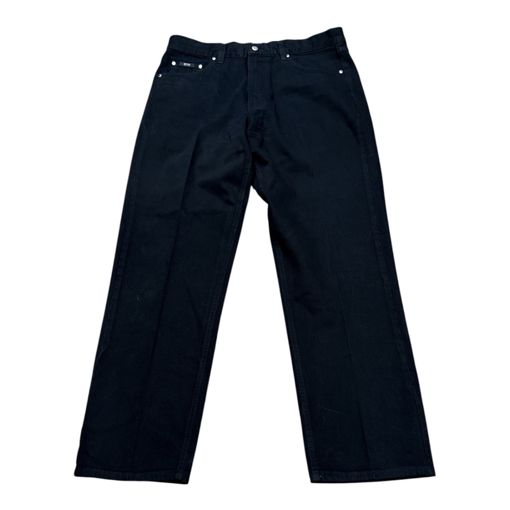 Hugo Boss Select Line Alabama Black Straight Leg Jeans Mens 36x30 Made in Italy